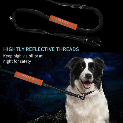 Service Dog Leash Sleeve, "I Need Space" Dog Leash Wrap for Training, Highly Visible Rope Wrap