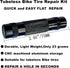 Tubeless Bike Tire Repair Kits,Road Bicycle and Mountain Bike Tires Fix a Puncture or Flat, Includes Storage Canister Plugger Tool with Plugs, 30Pcs(2.0mm/3.5mm) Bacon Strips