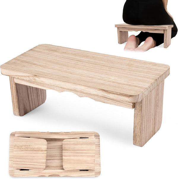 Meditation Bench - Yoga Bench,Wooden Zen Meditation Stool Kneeling Bench for Mindfulness