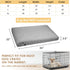 Replacement Dog Bed Cover, Washable Waterproof Canvas for Large Pet Crate Kennel, Zipper, 34x22x3.5 Inches (Gray)