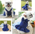 ANIAC Denim Dog Dresses for Small Dogs: Puppy Girl Clothes with Leash Ring and Bow Knot (Dark Blue, X-Small)