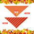 1PCS, Thanksgiving Dog Bandana Large Fall Autumn Triangle Reversible Holiday Scarf for Boy and Girl, Orange Bibs