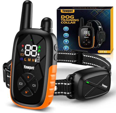 Dog Shock Collar with Remote, Electric Dog Training Collar, Rechargeable E-Collar with 4 Training Modes, Security Lock