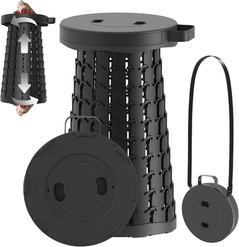 2026 Upgraded 18.1" Portable Folding Stool, Collapsible Stools, 600lbs Max Weight, Lightweight