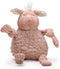 HuggleHounds Knottie Plush Dog Toy, Squeaky Stuffed Animal Toy for Small, Medium & Large Dogs - Penelope Pig, Large
