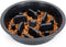 Dog Slow Feeder Bowl JASGOOD, Reduce Slip Puzzle Bowl for Raised Pet Feeders, Dark Gray, Fit Opening 7.5"-8"