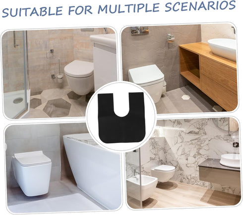 6pcs TIDTALEO U-Shaped Toilet Floor Reusable Soft and Absorbent Potty Training Mats for Bathroom Comfortable Urine