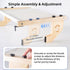 JTL-ADMCW Hammock Cat Sill Window Perch Sturdy Solid Wood Frame for Large Cats Easy to Assemble&Adjust Bed Windowsill