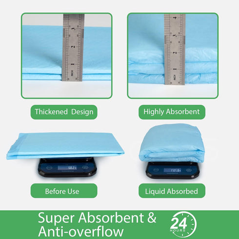 30"x26" (40 Count), DEEP DEAR Extra Large Dog Pads Thicker Pet Training and Puppy Pads, Super Absorbent Pee Pads
