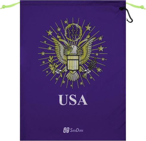 Packing (SP80) SANDIAN, Golf Shoes Pouch Bag, Waterproof Storage Bag, Drawstring Rope Closures, Sublimation Dye Prints