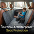 100% 600D Jubily Dog Car Seat Cover for Back Seat, Waterproof Oxford Cloth Non-Slip Car Seat Protector, Universal Fit