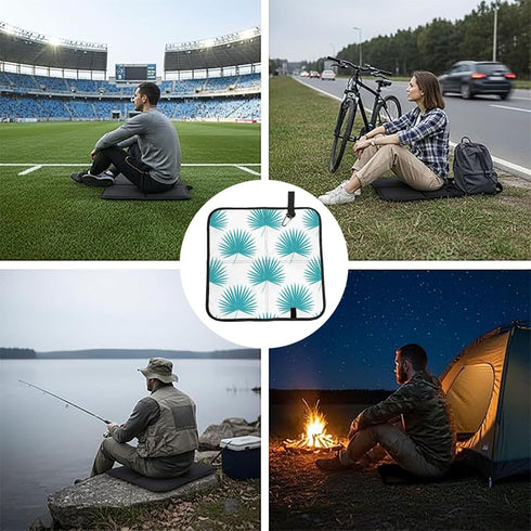 Vaelthyroewao 15.8'' Watercolor Flower Petals Portable Foldable Stadium Seat Pad Waterproof Sitting Mat Cushion