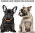 Gold Chain Dog Collar - 16MM 18K Gold Cuban Link with Secure Snap Buckle, Metal Collar for Small Pitbull (16MM, 22")