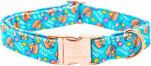 Lionheart glory Easter Dog Collar, Colorful Adjustable Heavy-Duty Puppy Collar with Easter Egg Print for X-Small Dogs