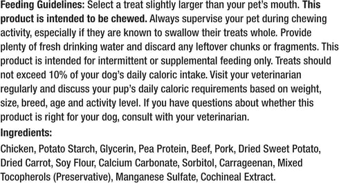 SmartBones Rib and Wing Chews, No Artificial Colors or Preservatives, Fun Shaped Triple Flavor Chew for Dogs