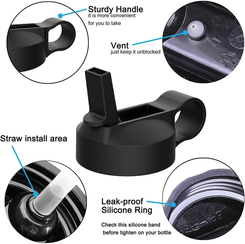 The Mass Wide Mouth Straw Lid, Compatibility with Most Sports Water Bottles