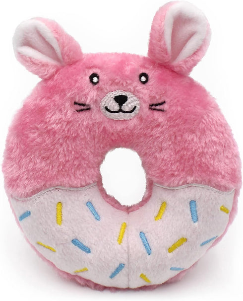 ZippyPaws Donutz Buddies Interactive Pet Toys, Donut Hide and Seek Toy, Colorful Squeaky Dog Toys