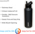 aquaswift 40 oz, 3 core - Sports Water Bottle - Gym & Outdoor Bottles, Double Wall, Black - Vacuum Insulated Stainless