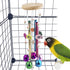 FlidRunest Bird Chewing Toys with Colorful Bells, Conure Wind Chimes Chew Toy with Colorful Stick, Bird Parrot Cage