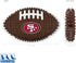 49ers NFL San Francisco Mega-chew Hard Nylon Bacon-flavored Dog Bone Football Chew Toy. Indestructible Interactive Toy