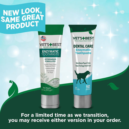 Vet's Best Dog Toothpaste & Dog Toothbrush, Dental Kit, Plaque Remover for Teeth, Whitens Teeth, Freshens Canine
