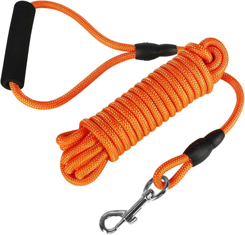 Vivifying Floating Long Dog Leash, 20FT Lightweight Training Leash with Comfortable Handle for Hiking, Swimming, Beach