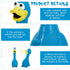 Hungdao 2 Pcs Horse Toys - 11 Inches Latex Rubber Chicken Dog Toy for Separation Anxiety (Blue)