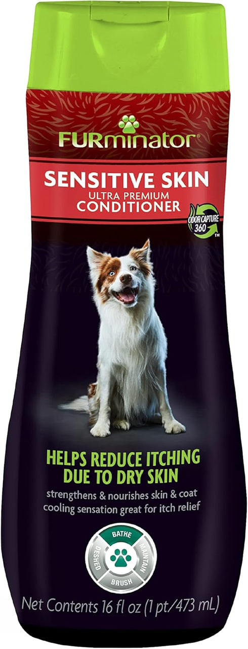 FURminator Sensitive Skin Ultra Premium Conditioner, Sensitive Skin Conditioner for Dogs Helps