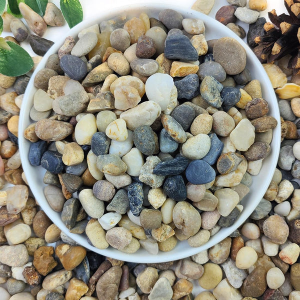 20lbs Natural River Rocks, 3/8" Aquarium Gravel for Fish Tank, Gardening, Indoor Water Fountains, and Landscaping