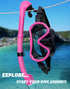 Snorkeling Gear Set for Adults, 180° Panoramic View Snorkel Mask, Anti-Fog Anti-Leak Dry Top for Diving
