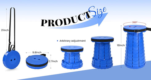 2 Pack 400lbs, Upgraded Collapsible Stools Folding Stool with Cushion,Retractable Folding Stool Max Load Capacity