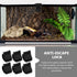 Totority 6pcs Cylinder Lock Clips for Snake Tank Aquarium, Escape Screen Clip for Glass Cover Support Holder