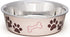 Loving Pets - Bella Bowls Dog Food Water Bowl, No Tip Stainless Steel Pet Bowl, No Skid Spill Proof, Large, Paparazzi
