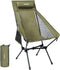 SUNNYFEEL High Back Camping Chair with Pillow, Heavy Duty Portable Folding Chair