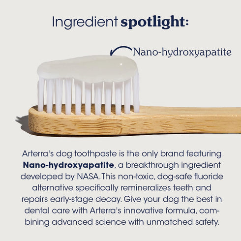 4oz Remineralizing Dog Toothpaste Vet-Grade, with Nano-Hydroxyapatite, Reverses Early-Stage Decay, Cleans Teeth