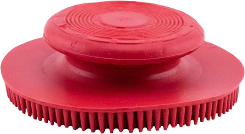 Paw Brothers Soft Rubber Curry Brush for Dogs, Gentle Bristles for Grooming, Red, 2.8 Inch, Reducing Shedding