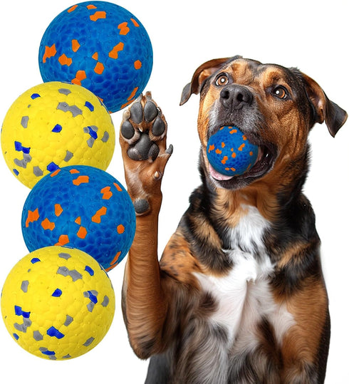 Indestructible Dog Ball Toy, Durable Dog Tennis Balls for Aggressive Chewers, High