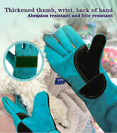 Animal Handling Glove - Anti Scratch Protective Gloves for Training Dogs, Cats, and Other Animals