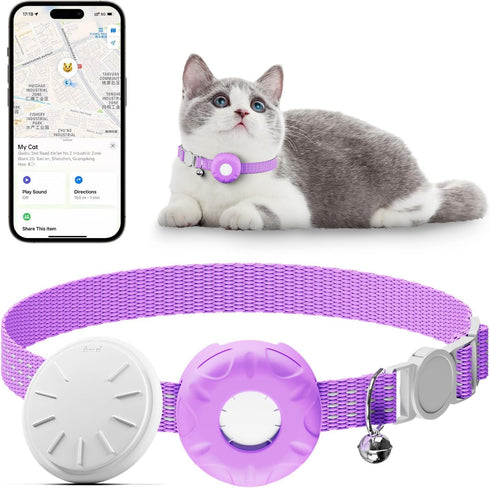 HONGTOP H Cat Tracker,Mini GPS Tracker for Cats,No Monthly Fee Smart Pet Activity Tracker,Compatible