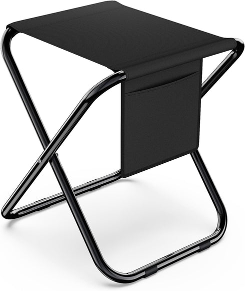 Simple Deluxe Portable Camping Stool, 14.4 Inch, 300 lbs Capacity, Folding Chair