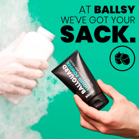 3.4 oz Ballsy Anti-Chafing, Anti-Itch Groin Deodorant for Men - Quick Drying Liquid Powder, Baby Powder Replacement