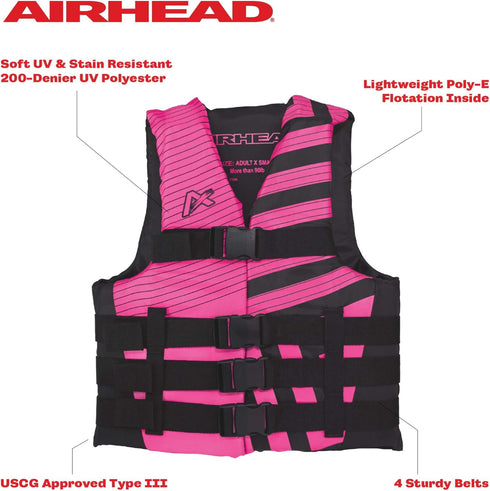 Trend Life Jacket by Airhead, Coast Guard Approved, Available in Men's, Women's, and Youth Sizes