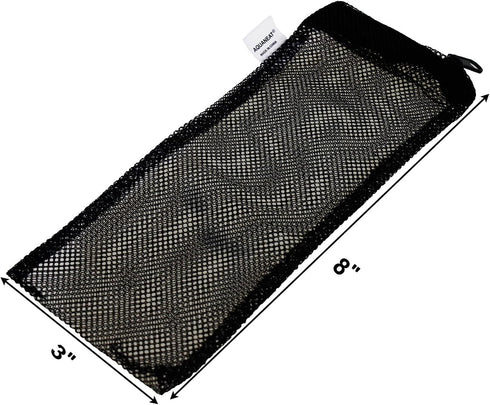 AQUANEAT 10pcs Aquarium Filter Media Bags, Coarse Mesh Bags 3”x8”/5.5”x8”, Plastic Zipper for Carbon