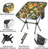 Backpacking Flowers Green Portable Camping Chair, Folding Chairs for Outside, Lightweight Chair, Outdoor Collapsible