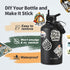 One Gallon Insulated Water Bottle, 128oz Large Sports Stainless Steel Jug, Triple Wall Vacuum Cold & Leak-proof with
