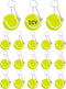 Taiyin 18 Set Large Size Tennis Acrylic Keychain Kit with Pen for Sublimation Vinyl Sticker DIY Crafting