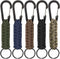 SENHAI 5 Pcs Paracord Keychains with Carabiner, Braided Lanyard Hook Clip for Outdoor Camping & Hiking