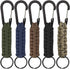 SENHAI 5 Pcs Paracord Keychains with Carabiner, Braided Lanyard Hook Clip for Outdoor Camping & Hiking