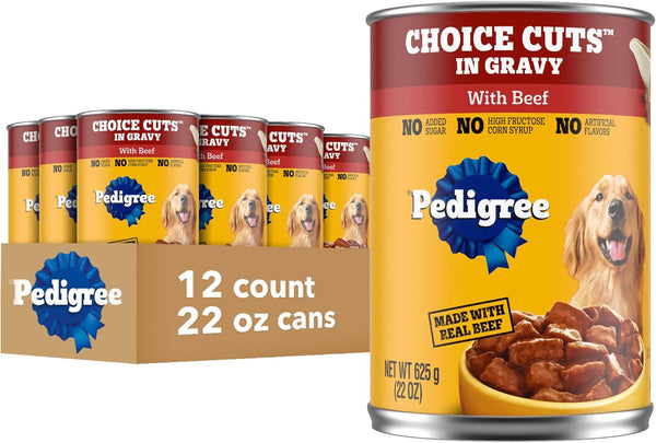 Pedigree Choice Cuts In Gravy Adult Canned Soft Wet Dog Food With
