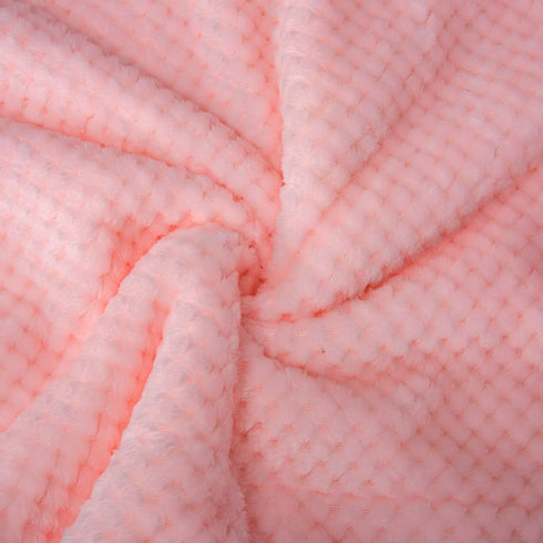 DW Plush Fleece Receiving Blanket for Pet, Dog, Cat - Baby Pink, Warm & Soft, Travel, Outdoor, Couch, Sofa (24" x 32")